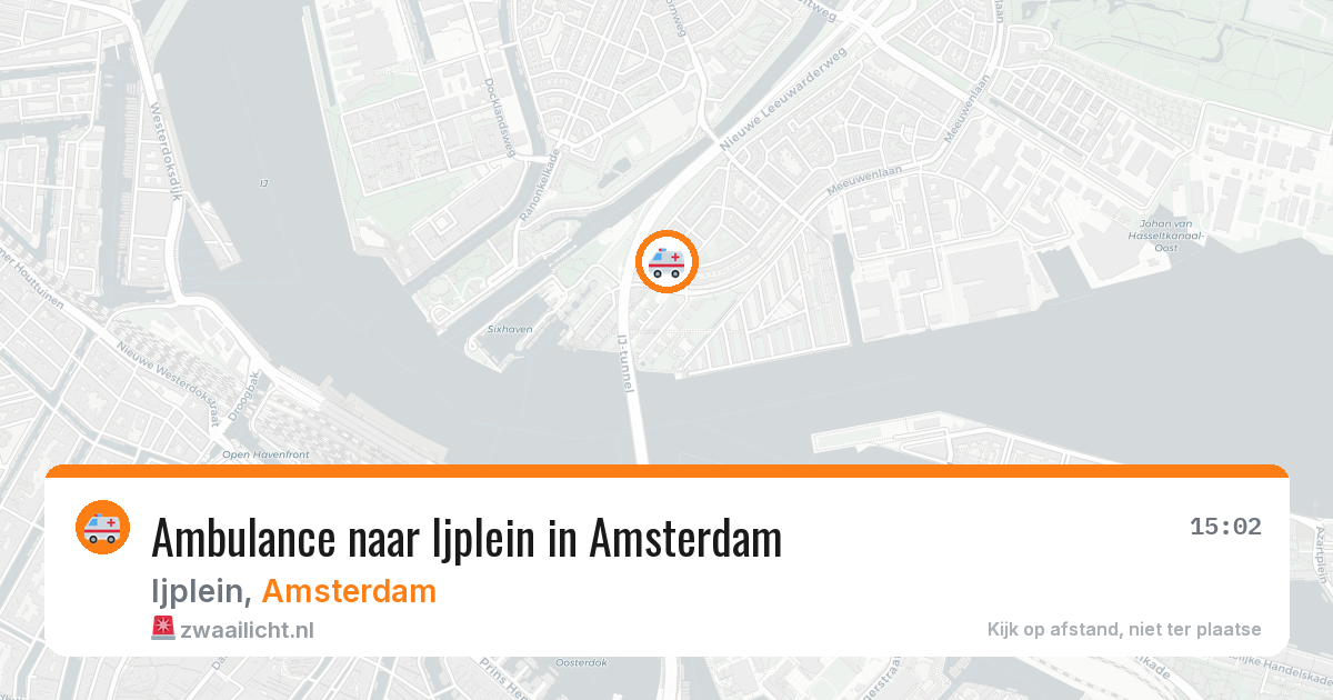 Ambulance naar Ijplein in Amsterdam — 22 jul 2026
