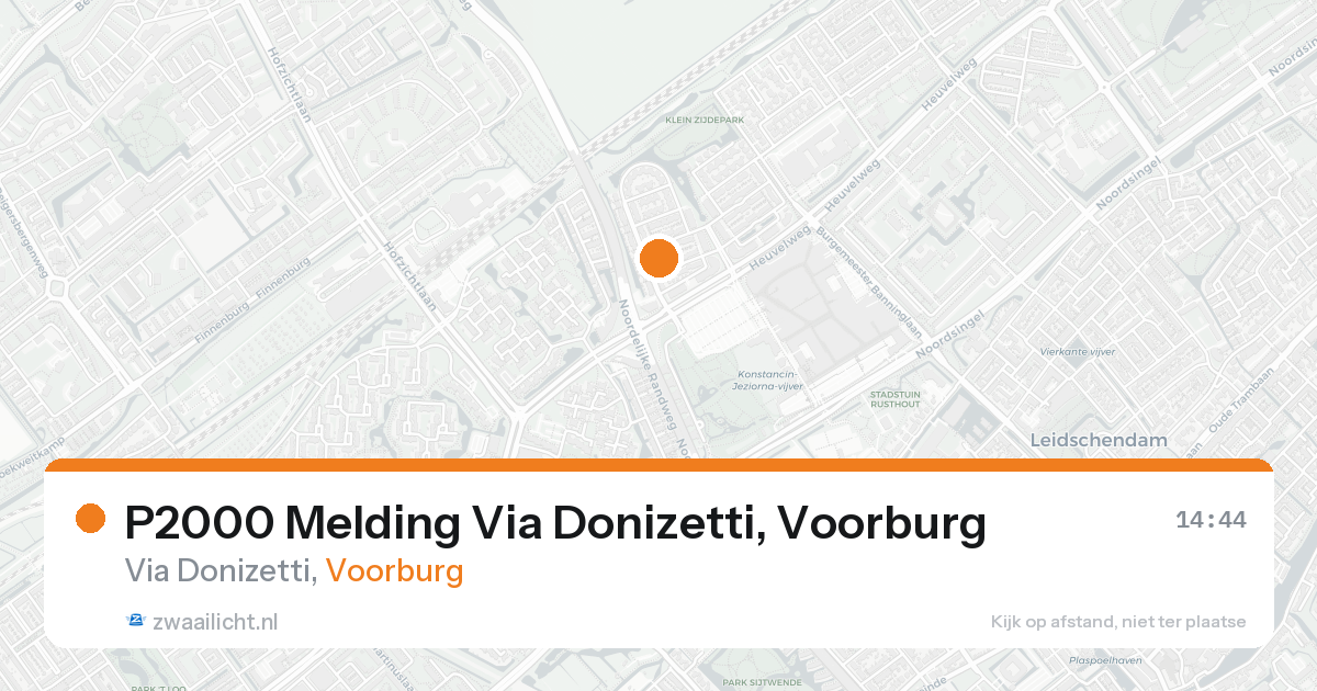 P2000 Melding Via Donizetti, Voorburg — 10 mei 2026