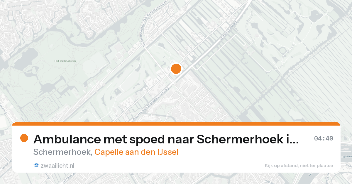 Ambulance met spoed naar Schermerhoek in Capelle aan den IJssel — 31 jan 2026