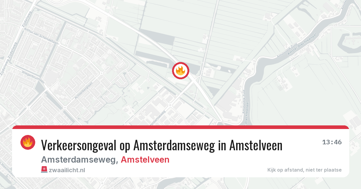 Verkeersongeval op Amsterdamseweg in Amstelveen — 9 jul 2026