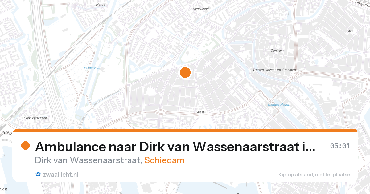 Ambulance naar Dirk van Wassenaarstraat in Schiedam — 28 aug 2026