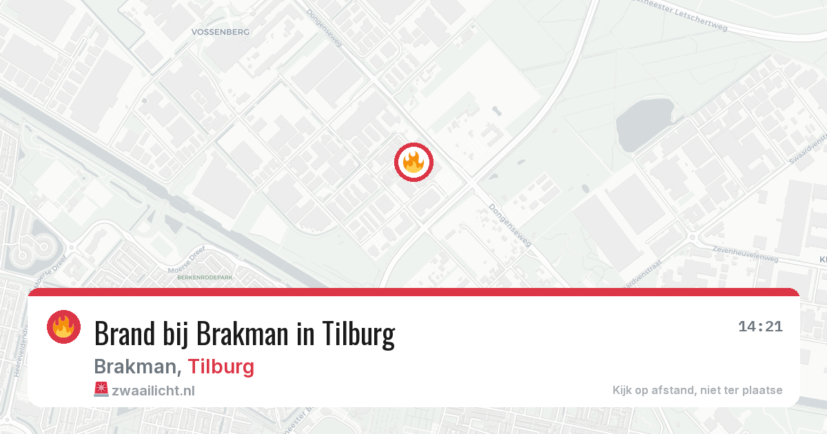 Brand bij Brakman in Tilburg — 29 apr 2026