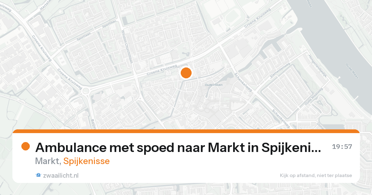 Ambulance met spoed naar Markt in Spijkenisse — 15 aug 2026