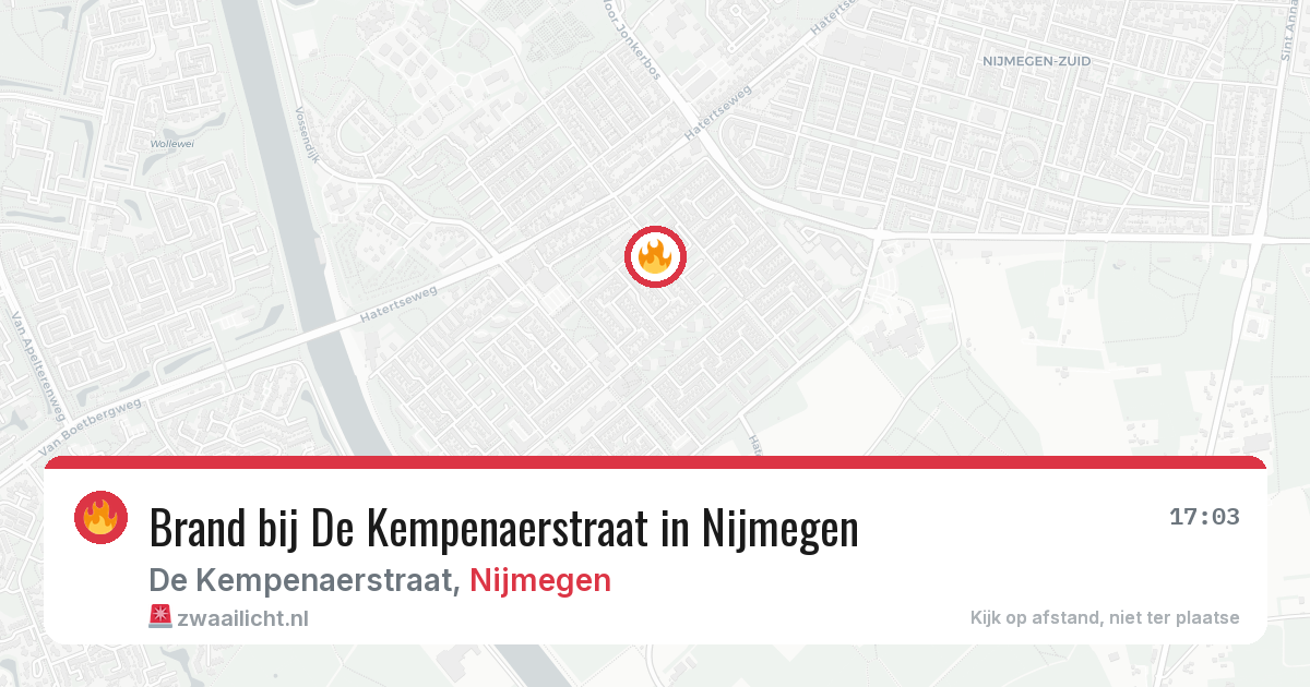 Brand bij De Kempenaerstraat in Nijmegen — 1 jun 2026