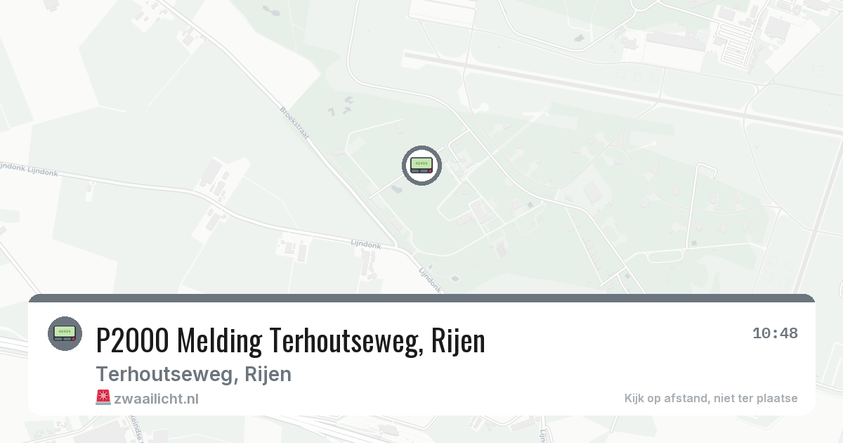 P2000 Melding Terhoutseweg, Rijen — 12 jul 2026