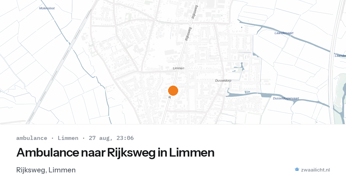 Ambulance naar Rijksweg in Limmen — 27 aug 2026