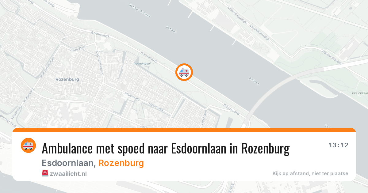 Ambulance met spoed naar Esdoornlaan in Rozenburg — 22 jun 2026