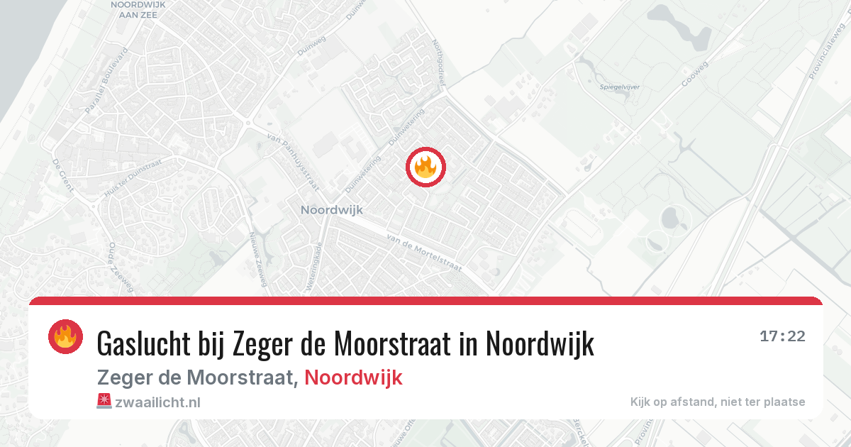 Gaslucht bij Zeger de Moorstraat in Noordwijk — 28 mei 2026