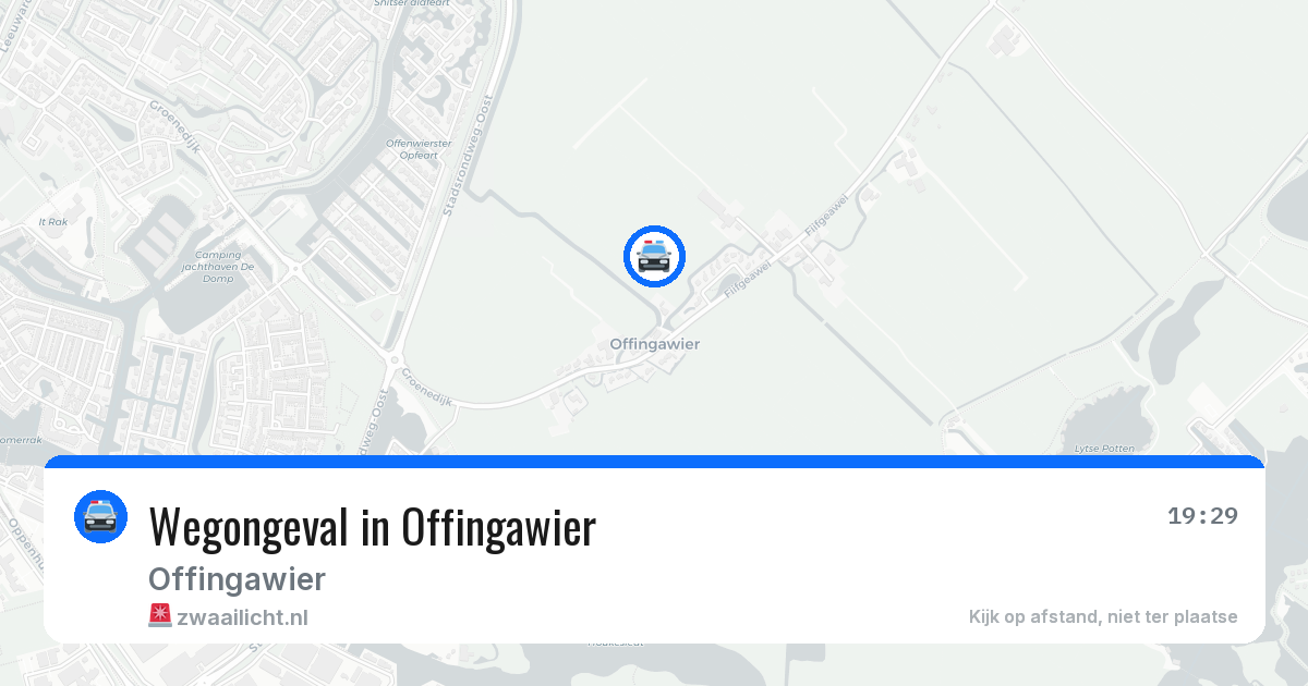 Wegongeval in Offingawier — 5 aug 2026
