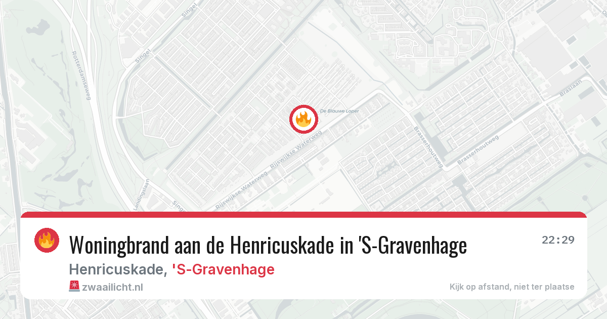 Woningbrand aan de Henricuskade in 'S-Gravenhage — 9 aug 2026