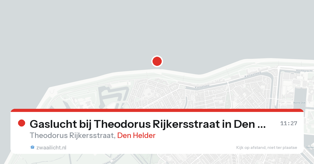 Gaslucht bij Theodorus Rijkersstraat in Den Helder — 29 mei 2026