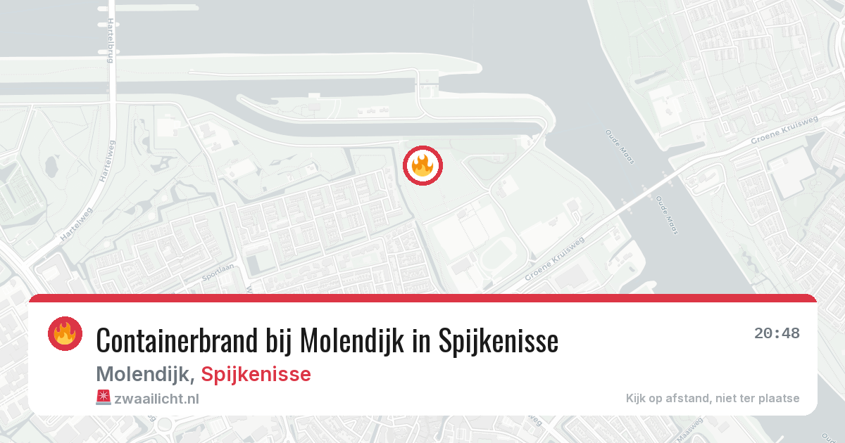 Containerbrand bij Molendijk in Spijkenisse — 11 jun 2026