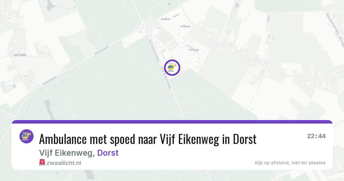 Ambulance met spoed naar Vijf Eikenweg in Dorst — 9 aug 2026