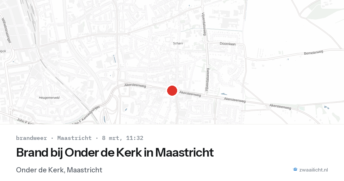 Brand bij Onder de Kerk in Maastricht — 8 mrt 2026