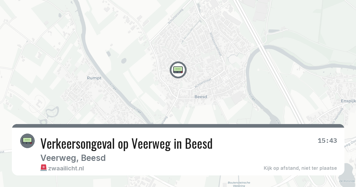 Verkeersongeval op Veerweg in Beesd — 17 feb 2026