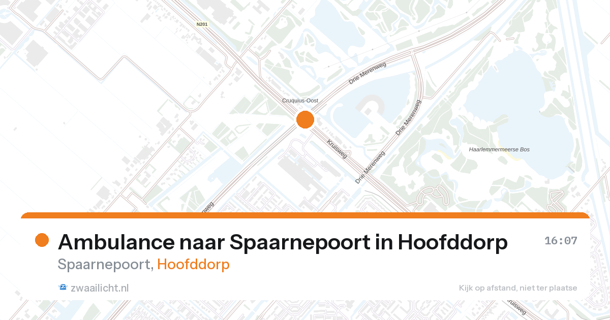 Ambulance naar Spaarnepoort in Hoofddorp — 27 aug 2026