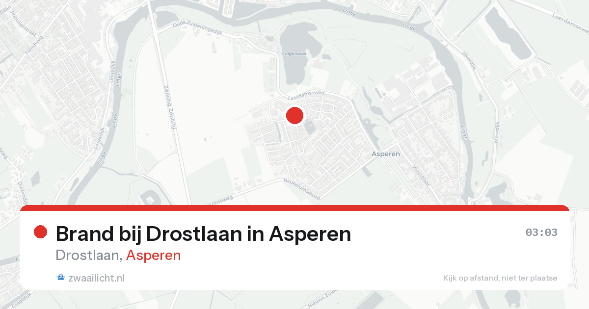 Brand bij Drostlaan in Asperen — 23 aug 2026