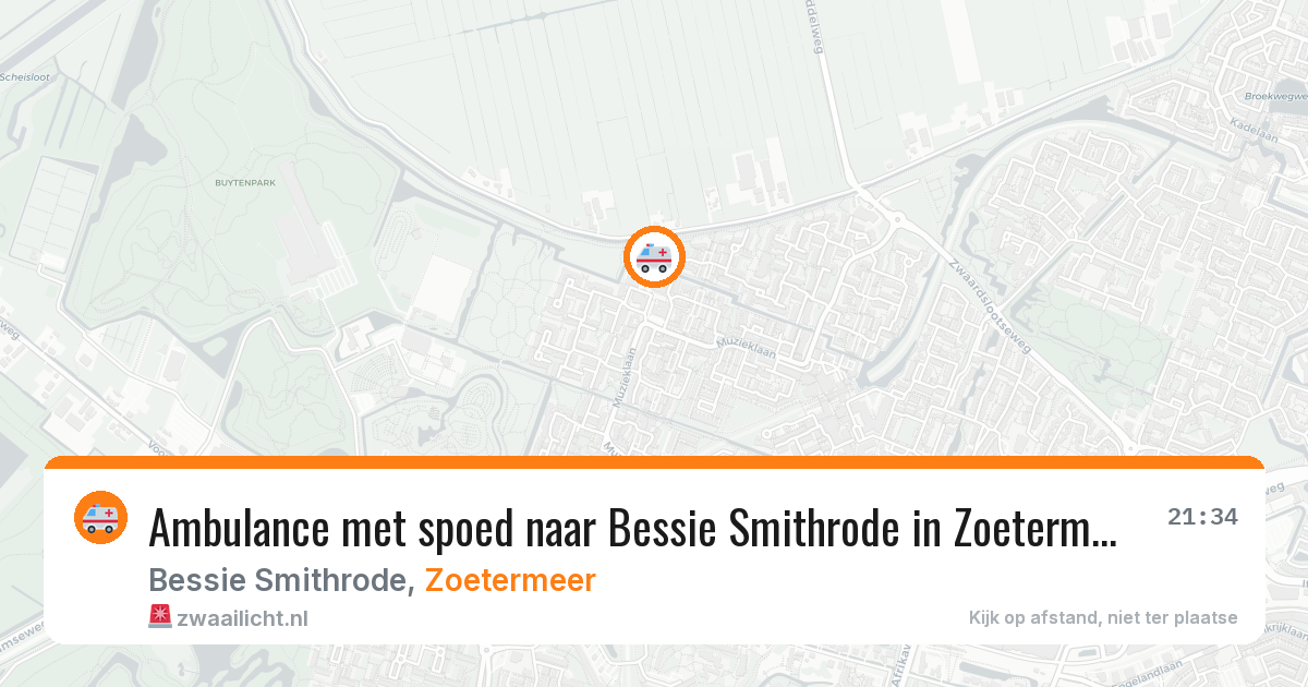 Ambulance met spoed naar Bessie Smithrode in Zoetermeer — 22 jun 2026
