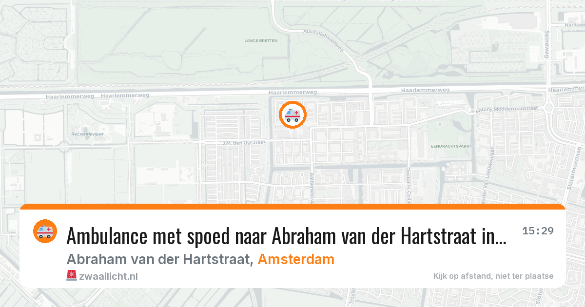 Ambulance met spoed naar Abraham van der Hartstraat in Amsterdam — 21 jun 2026