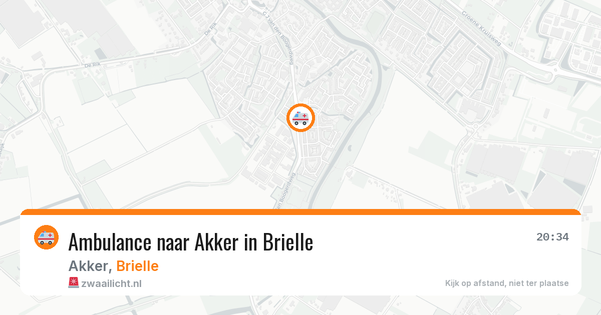 Ambulance naar Akker in Brielle — 3 aug 2026