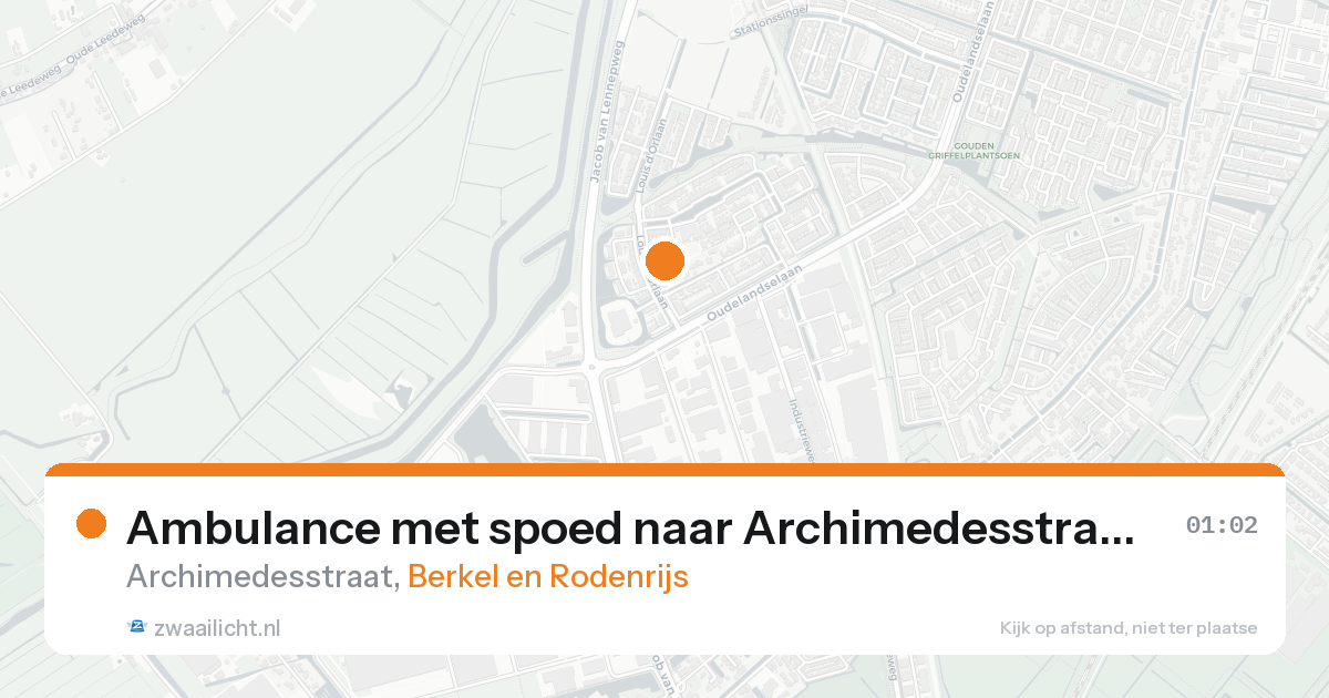 Ambulance met spoed naar Archimedesstraat in Berkel en Rodenrijs — 23 aug 2026
