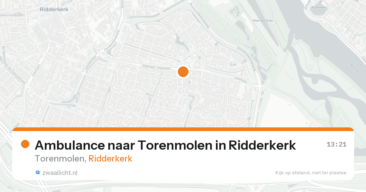 Ambulance naar Torenmolen in Ridderkerk — 19 aug 2026
