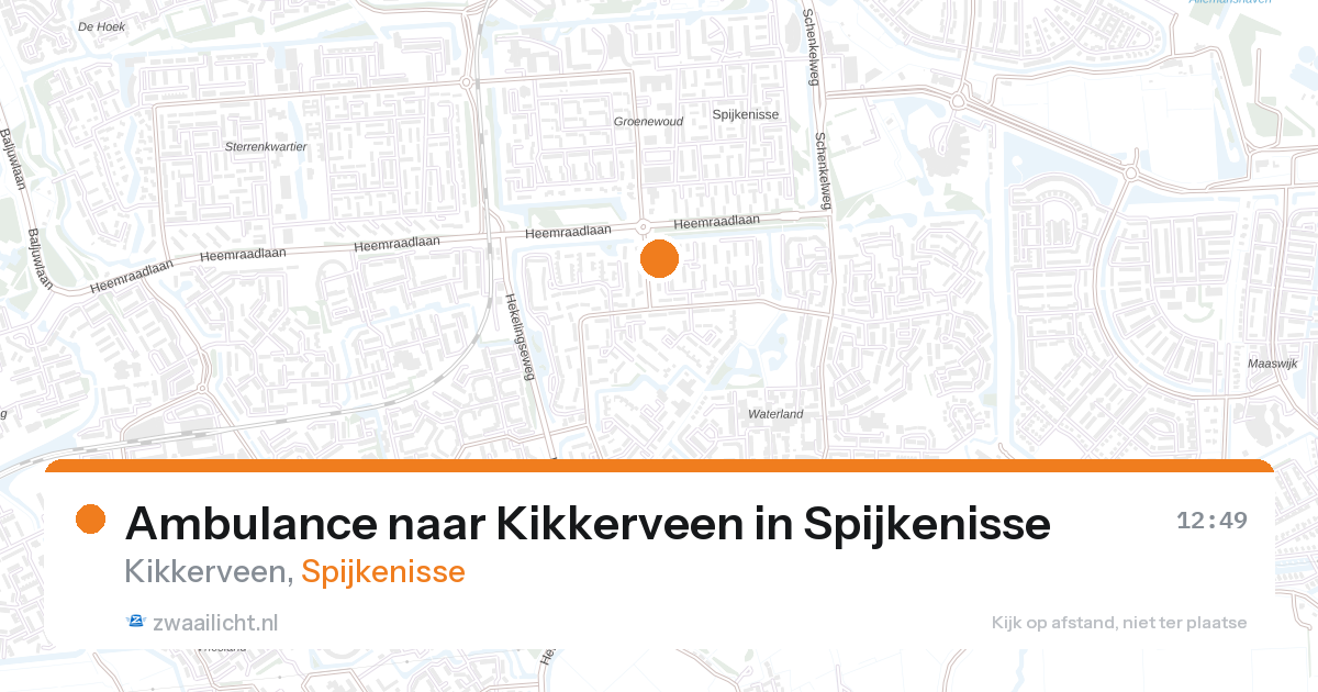 Ambulance naar Kikkerveen in Spijkenisse — 27 aug 2026