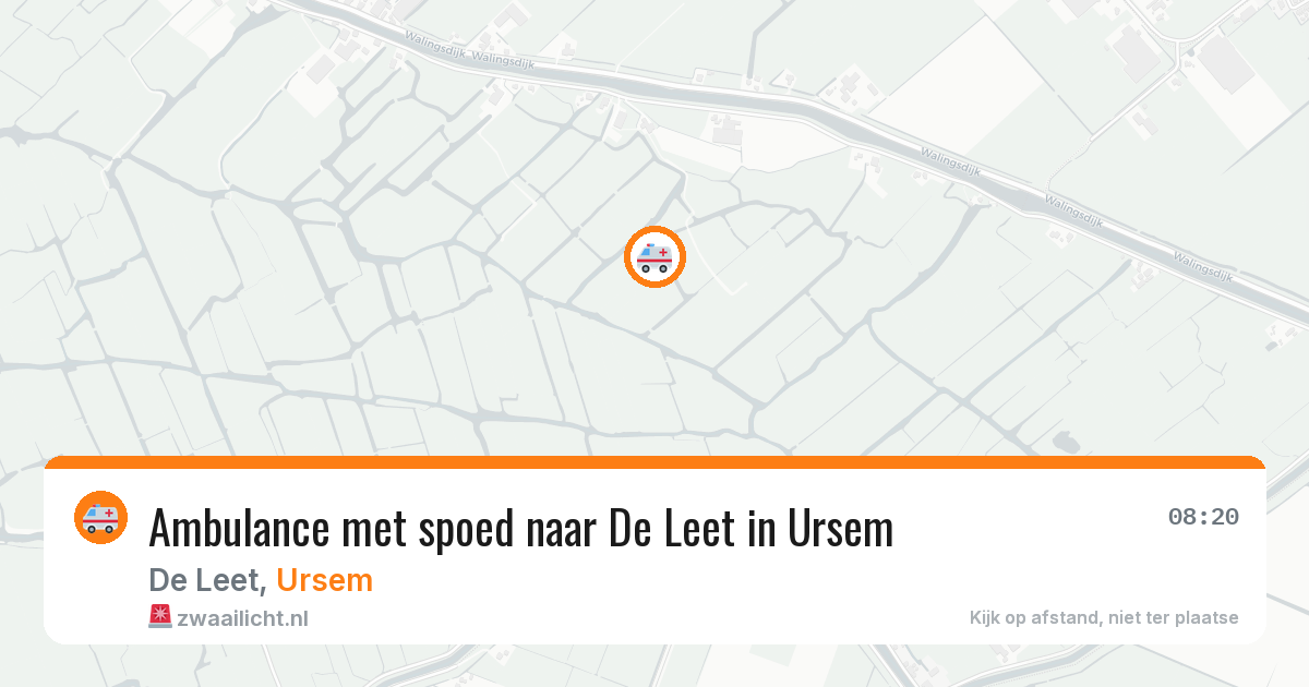 Ambulance met spoed naar De Leet in Ursem — 16 mei 2026