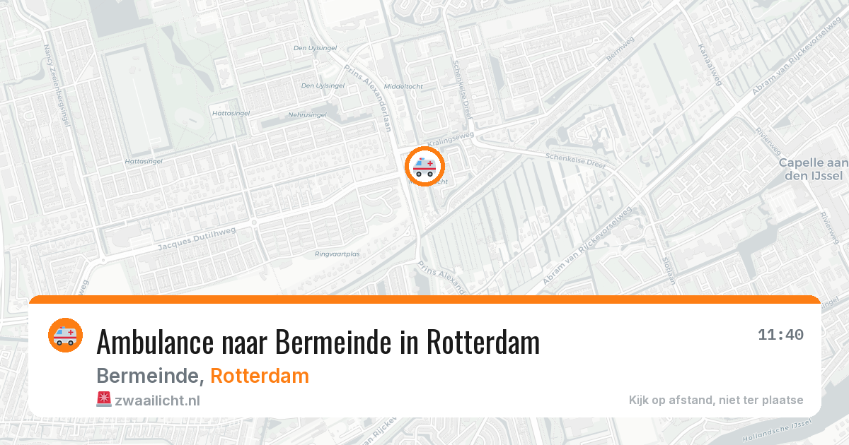 Ambulance naar Bermeinde in Rotterdam — 24 mei 2026