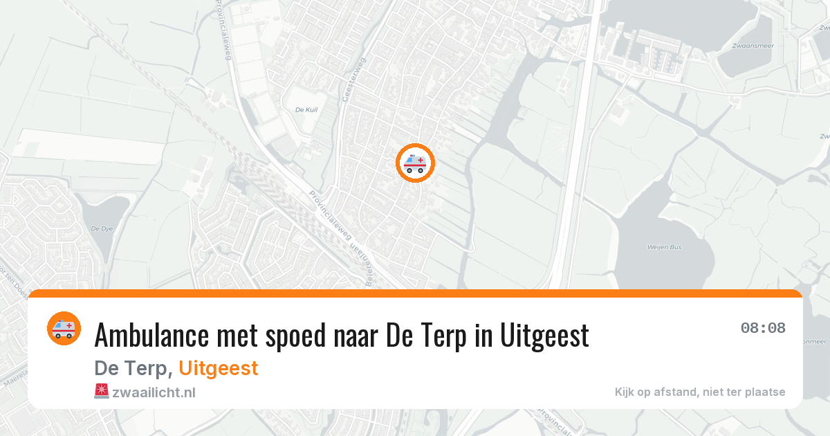 Ambulance met spoed naar De Terp in Uitgeest — 30 apr 2026
