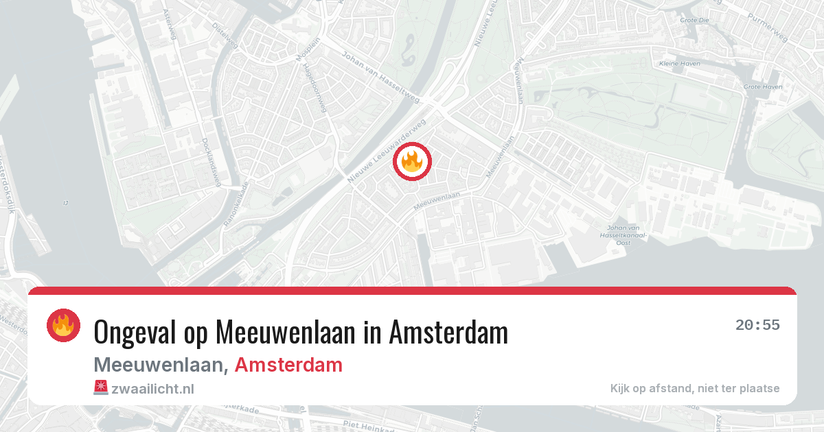 Ongeval op Meeuwenlaan in Amsterdam — 27 jun 2026