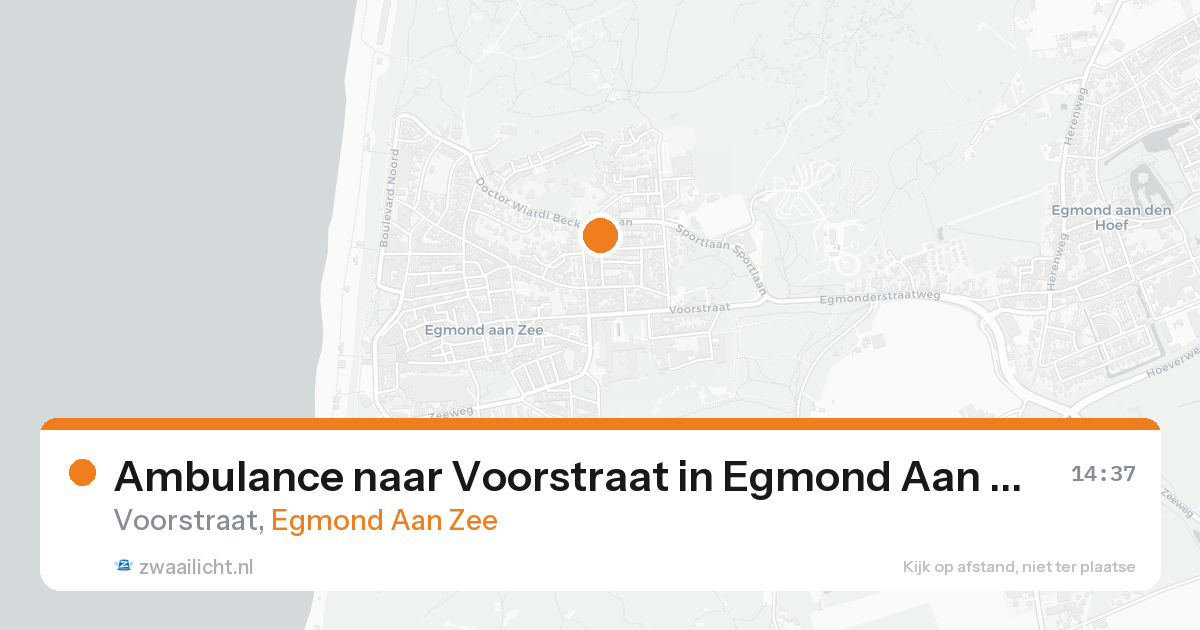 Ambulance naar Voorstraat in Egmond Aan Zee — 21 aug 2026
