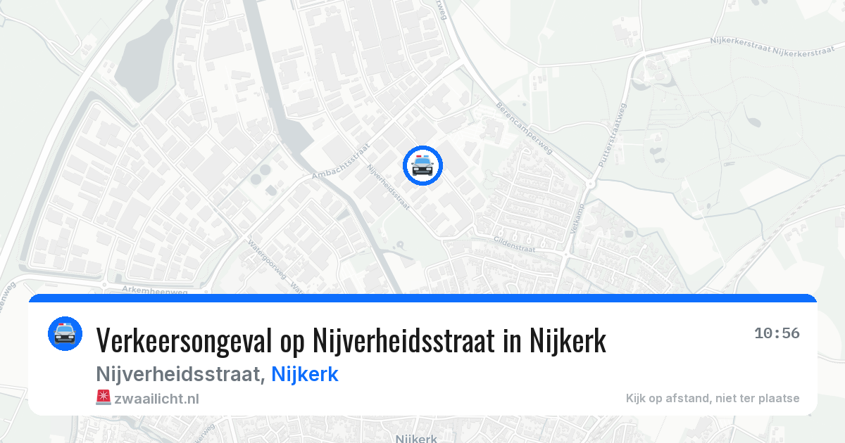 Verkeersongeval op Nijverheidsstraat in Nijkerk — 17 apr 2026