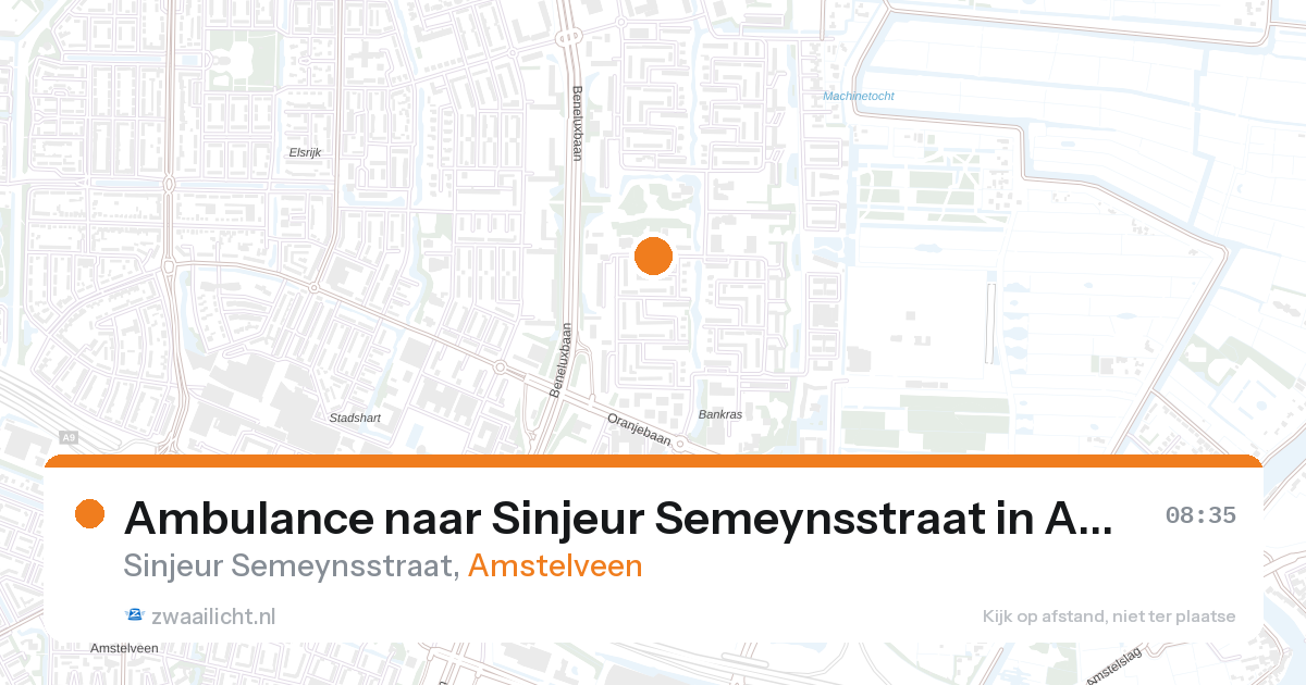 Ambulance naar Sinjeur Semeynsstraat in Amstelveen — 28 aug 2026