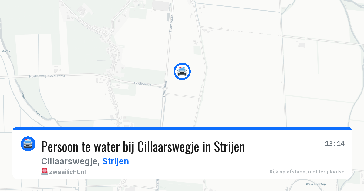 Persoon te water bij Cillaarswegje in Strijen — 29 jul 2026