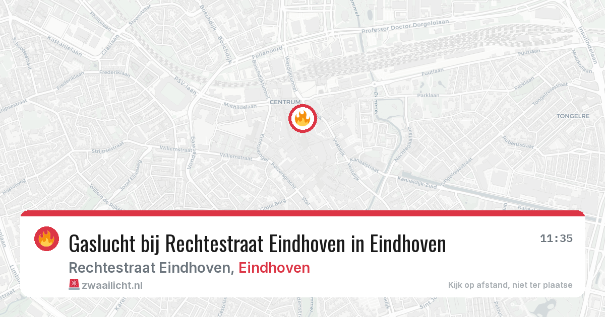 Gaslucht bij Rechtestraat Eindhoven in Eindhoven — 26 jun 2026