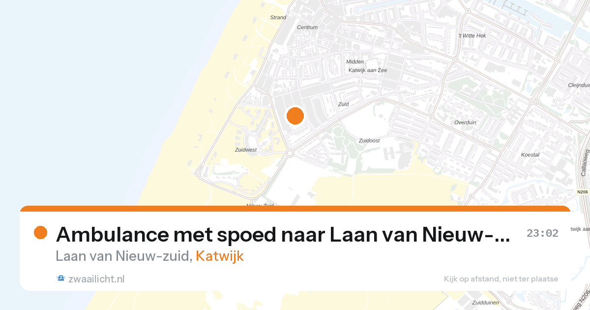 Ambulance met spoed naar Laan van Nieuw-zuid in Katwijk — 23 mei 2026
