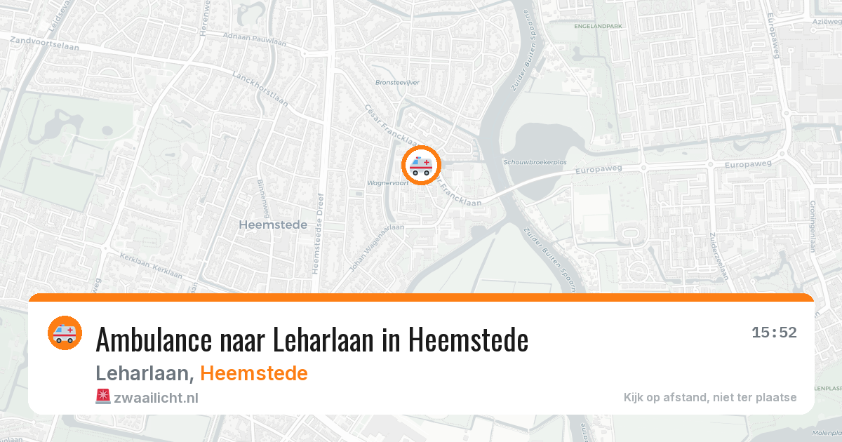 Ambulance naar Leharlaan in Heemstede — 12 apr 2026