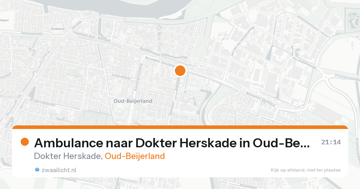 Ambulance naar Dokter Herskade in Oud-Beijerland — 25 aug 2026
