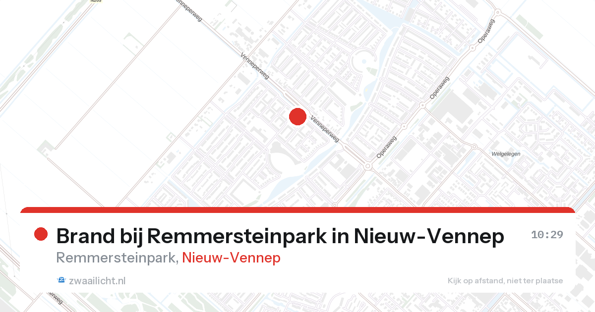 Brand bij Remmersteinpark in Nieuw-Vennep — 28 aug 2026