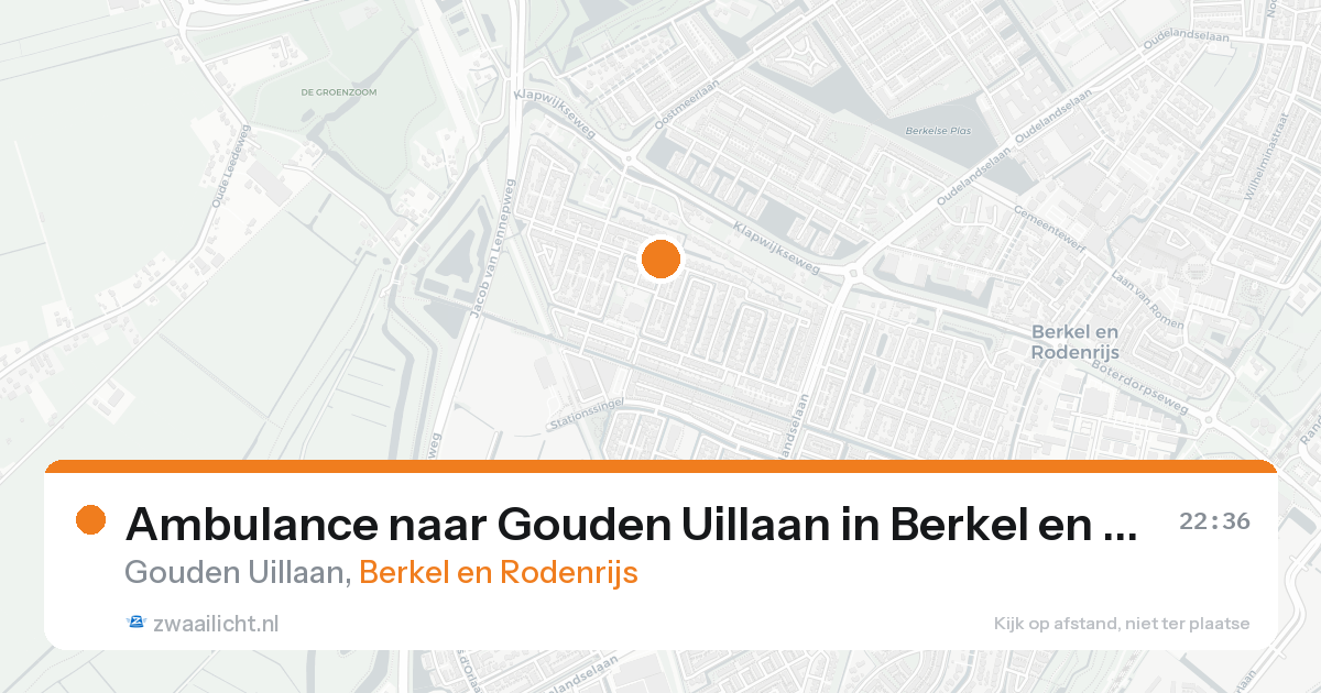 Ambulance naar Gouden Uillaan in Berkel en Rodenrijs — 16 aug 2026