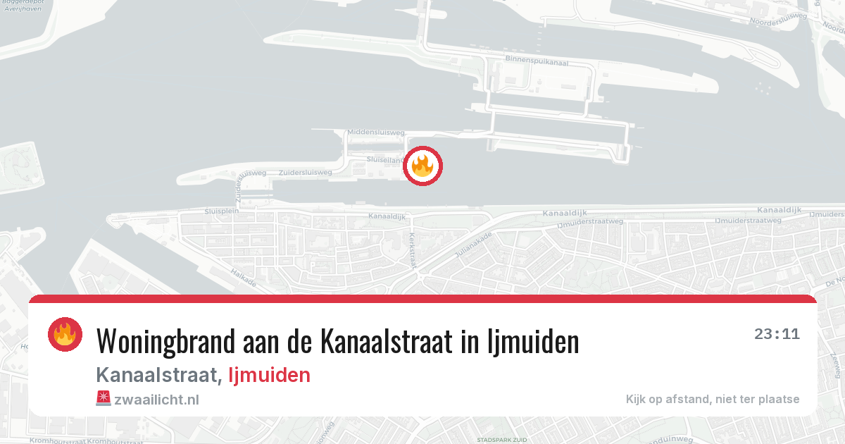 Woningbrand aan de Kanaalstraat in Ijmuiden — 24 jun 2026