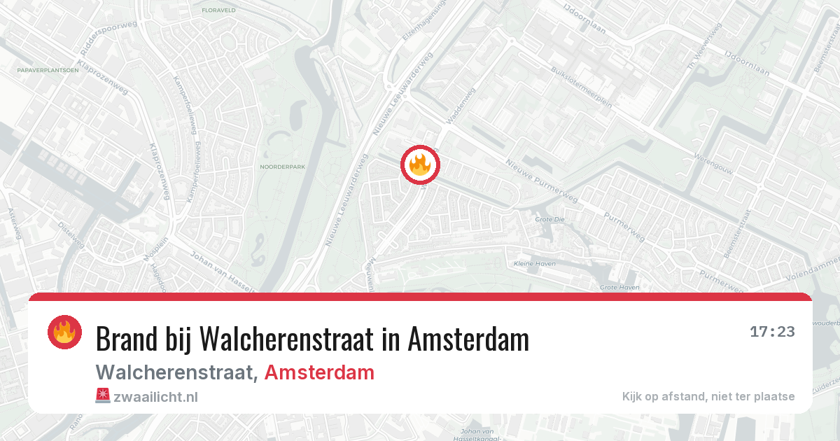 Brand bij Walcherenstraat in Amsterdam — 12 mei 2026