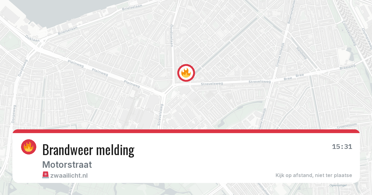 Brandweer melding — 6 mei 2026