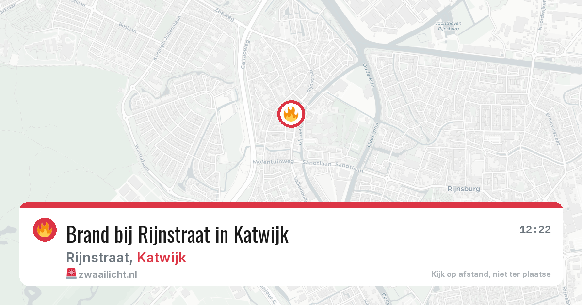 Brand bij Rijnstraat in Katwijk — 12 jun 2026