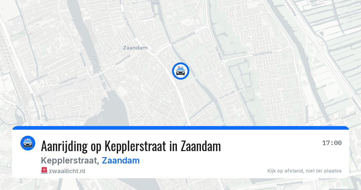 Aanrijding op Kepplerstraat in Zaandam — 11 mei 2026