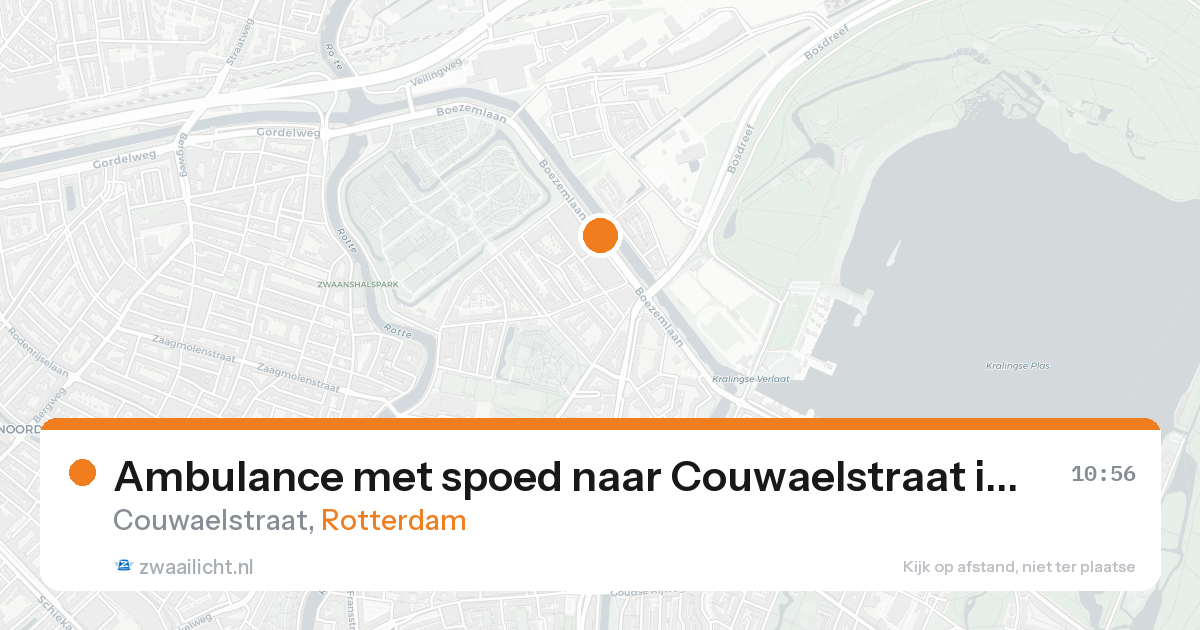 Ambulance met spoed naar Couwaelstraat in Rotterdam — 29 mei 2026