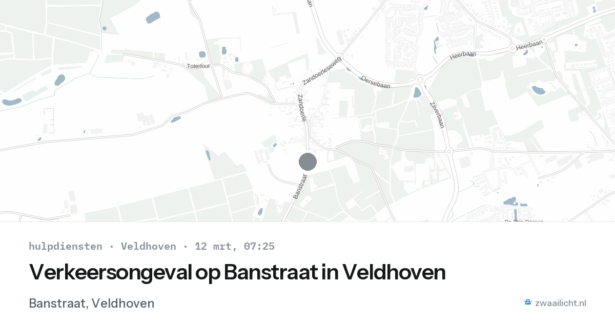 Verkeersongeval op Banstraat in Veldhoven — 12 mrt 2026