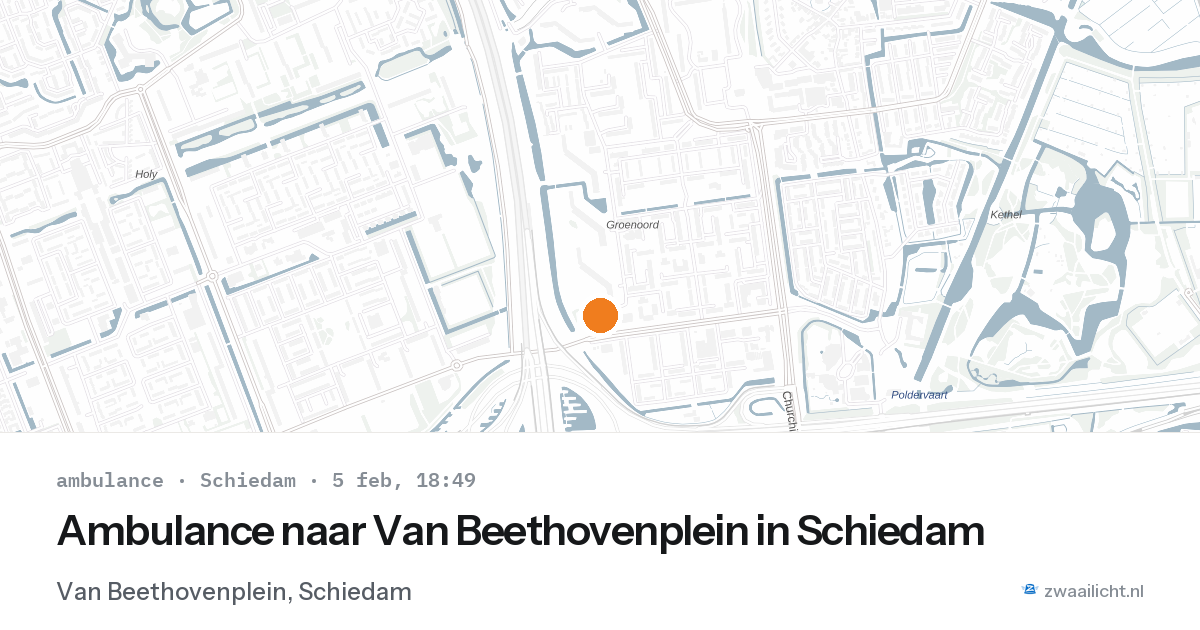 Ambulance naar Van Beethovenplein in Schiedam — 5 feb 2026