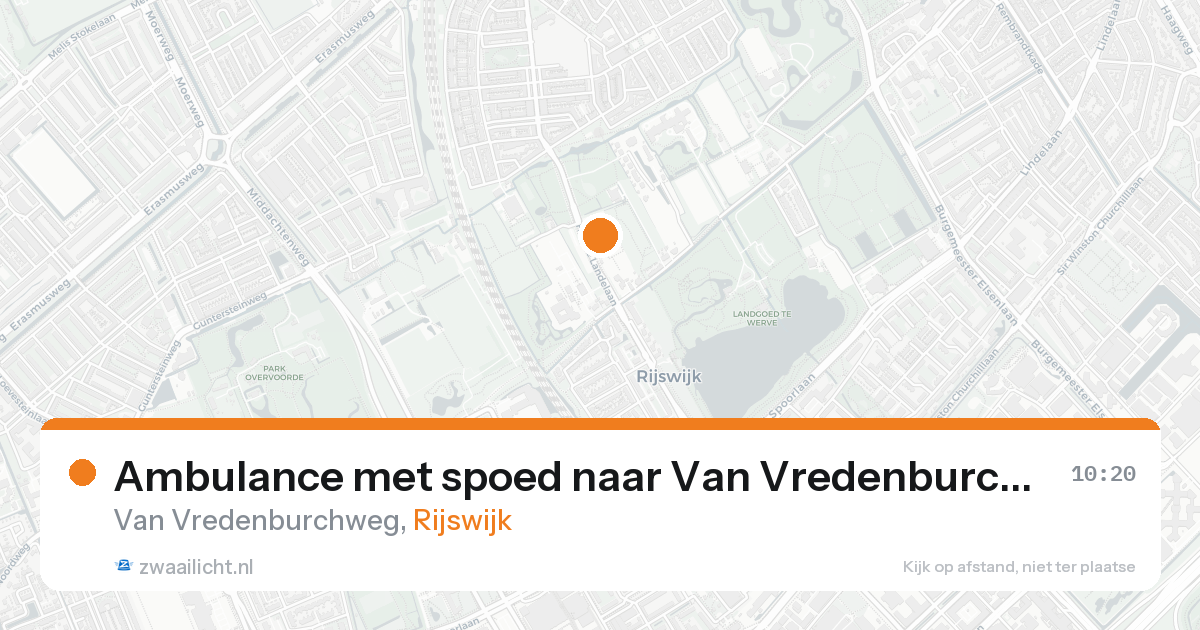 Ambulance met spoed naar Van Vredenburchweg in Rijswijk — 26 aug 2026